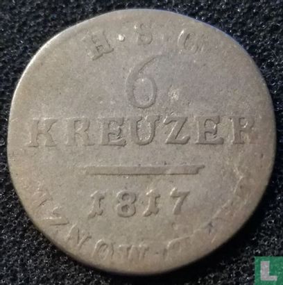 Saxony-Coburg-Saalfeld 6 kreuzer 1817 - Image 1
