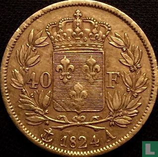 France 40 francs 1824 (Charles X) - Image 1