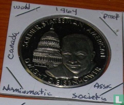 USA  Dwight D. Eisenhower  World Proof Numismatics Assoc.   1964 - Afbeelding 1