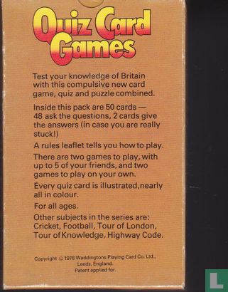 Tour of Britain Quiz Card Games - Afbeelding 2
