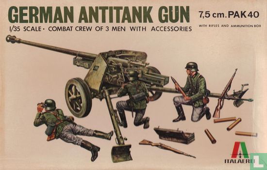 German anti tank gun 7.5 cm pak40 - Afbeelding 1