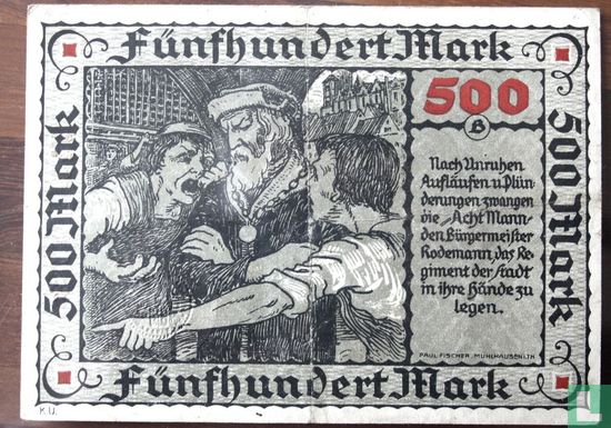 Mühlhausen 500 Mark 1922 - Image 2