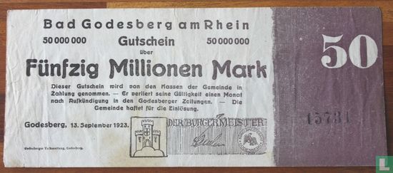 Bad Godesberg 50 Miljoen Mark 1923 - Image 1