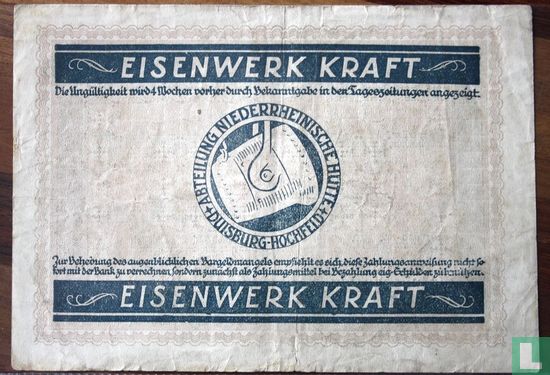 Duisburg 1 Milliard Mark 1923 - Image 2