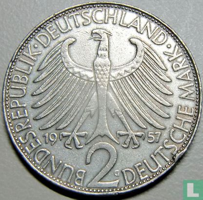 Duitsland 2 mark 1957 (G - Max Planck) - Afbeelding 1