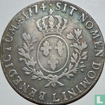 France 1 ecu 1774 (L) - Image 1
