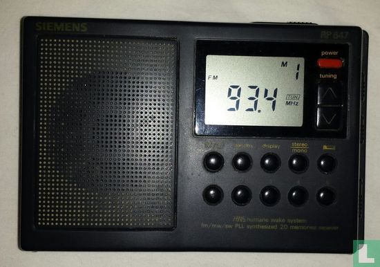 Siemens RP 647 wereldontvanger met digitale klok - Afbeelding 1
