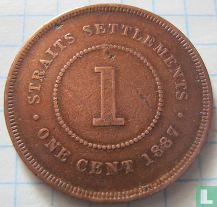 Straits Settlements 1 Cent 1887 - Bild 1