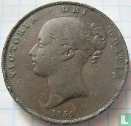 United Kingdom 1 penny 1854 (type 2) - Image 1