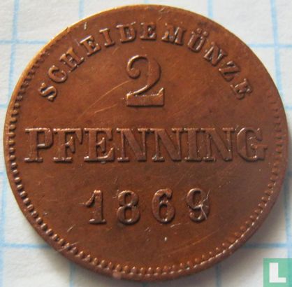 Beieren 2 pfenning 1869 - Afbeelding 1