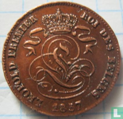 België 2 centimes 1857 - Afbeelding 1