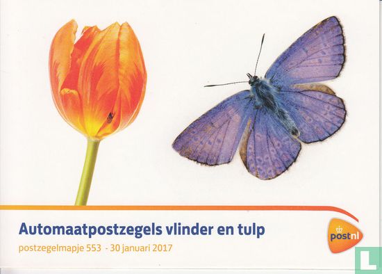 Automaatposzegels vlinder en tulp - Afbeelding 1