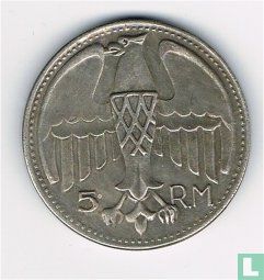 Duitsland 5 reichsmark 1935 Hitler replica - Afbeelding 1