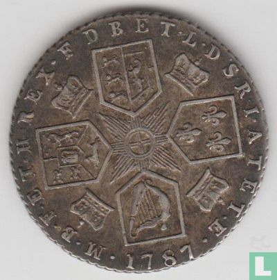 Verenigd Koninkrijk 6 pence 1787 (Met semée van harten)  - Afbeelding 1