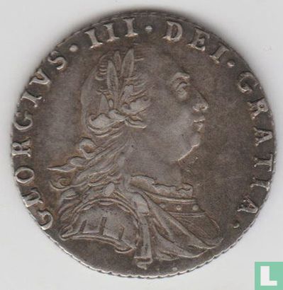 Royaume-Uni 6 pence 1787 (avec des coeurs semée) - Image 2