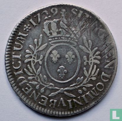 Frankrijk 1 écu 1729 (A) - Afbeelding 1