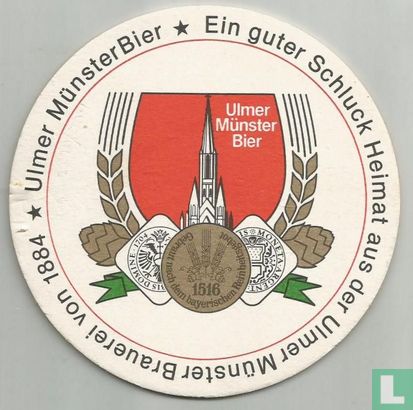 Ulmer Münster Bier Freunschaftsreisen 1989 mit der Bundesbahn - Afbeelding 2