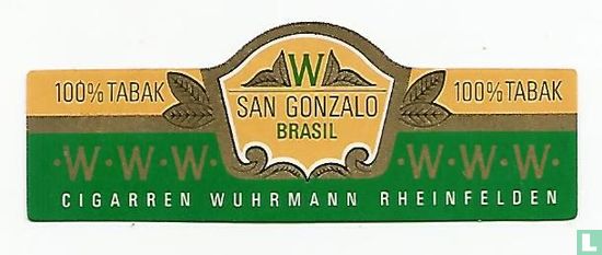 W San Gonzalo Brasil Wührmann - 100% tabak WWW Cigarren - 100% tabak WWW Rheinfelden - Afbeelding 1