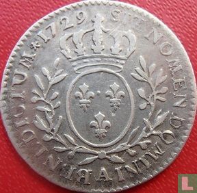 France 1/10 écu 1729 (A) - Image 1