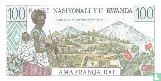 Rwanda 100 Francs 1978 - Image 2