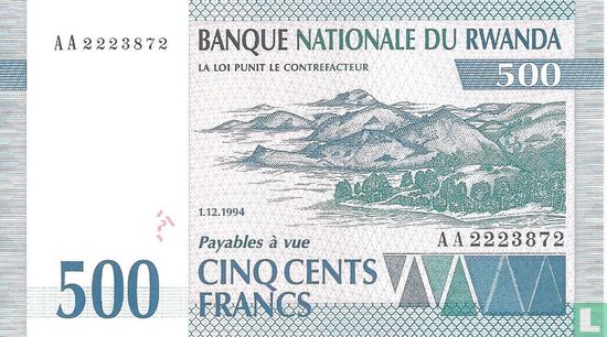 Rwanda 500 Francs 1994 - Image 1