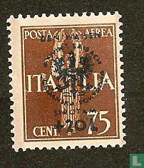 Italian stamp with overprint