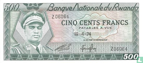 Ruanda 500 Francs 1974 - Bild 1