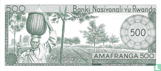 Rwanda 500 Francs 1974 - Image 2
