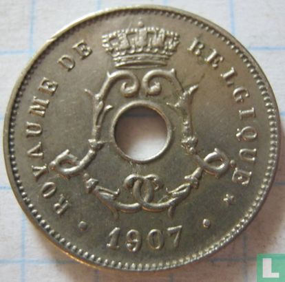 België 5 centimes 1907 (FRA) - Afbeelding 1