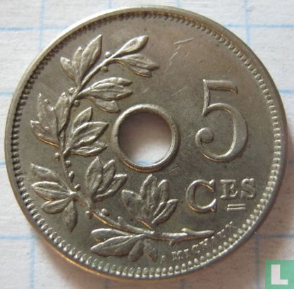 België 5 centimes 1907 (FRA) - Afbeelding 2