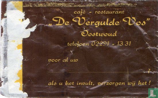 [Geen] Café Restaurant "De Vergulde Vos" - Afbeelding 2