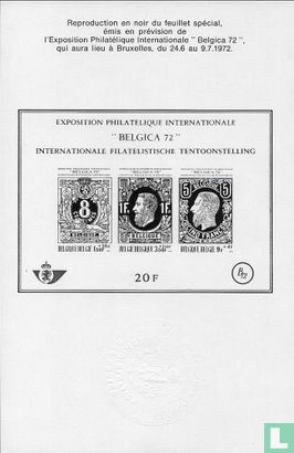 Belgica reproduction block 72 with impression stamp
