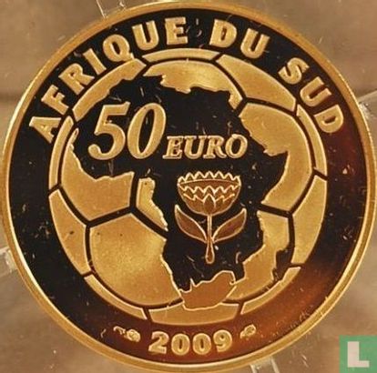 Frankrijk 50 euro 2009 (PROOF - goud) "2010 Football World Cup in South Africa" - Afbeelding 1