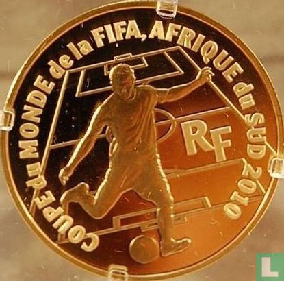 France 50 euro 2009 (PROOF - gold) "2010 Football World Cup in South Africa" - Image 2
