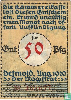 Detmold, Stadt - 50 Pfennig 1920 (2d) - Image 1