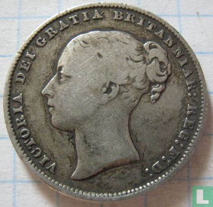 United Kingdom 1 shilling 1865 - Image 2