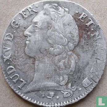 France 1 écu 1757 (Pau) - Image 2