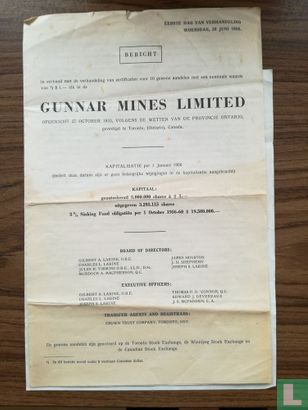 Gunnar mines ltd. - Image 1