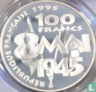 France 100 francs 1995 (PROOF) "50th anniversary of the end of World War II" - Image 1