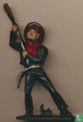 Cowboy frappe avec un pistolet (noir) - Image 1