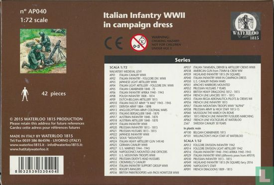 infanterie Seconde Guerre mondiale en tenue de campagne italienne - Image 2