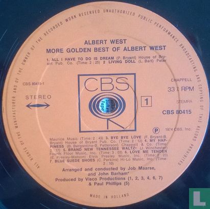 More Golden Best of Albert West - Afbeelding 3
