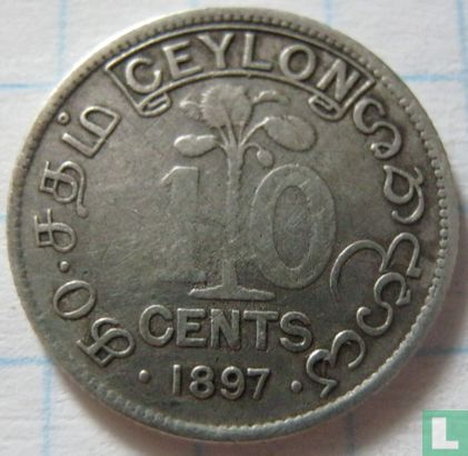 Ceylon 10 Cent 1897 - Bild 1