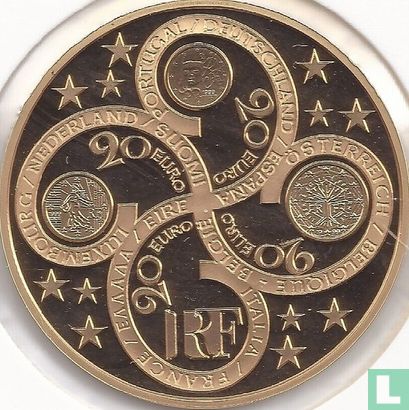 Frankrijk 20 euro 2003 (PROOF) "First anniversary of the euro" - Afbeelding 2