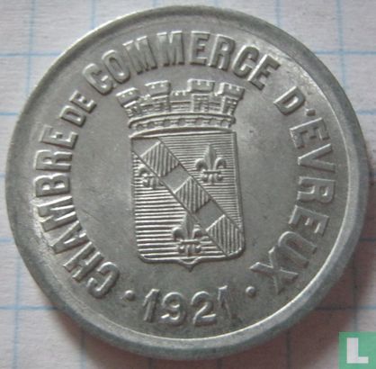 Evreux 25 centimes 1921 (aluminium) - Image 1