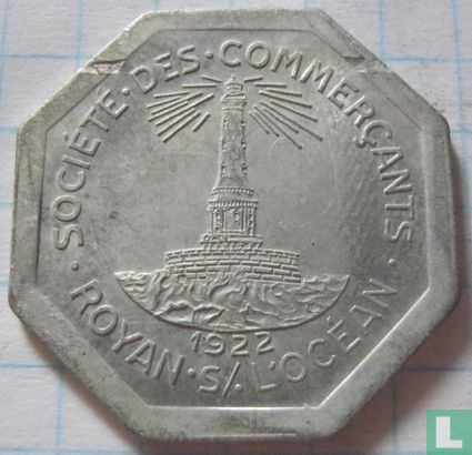 Royan 25 centimes 1922 - Afbeelding 1