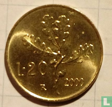Italië 20 lire 2000 - Afbeelding 1