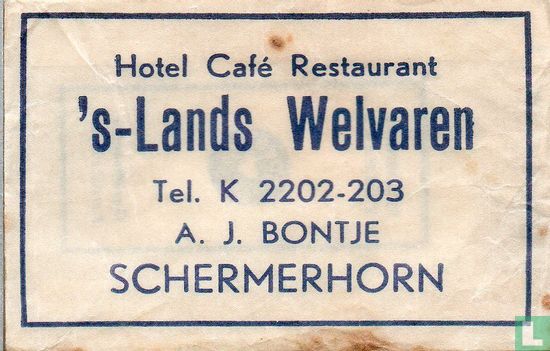 Hotel Café Restaurant 's Lands Welvaren - Image 1