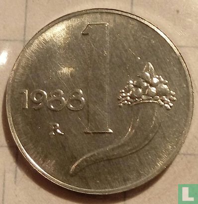 Italië 1 lira 1988 - Afbeelding 1