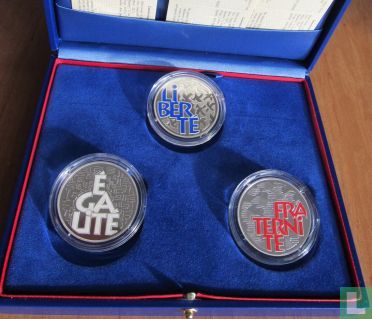 France mint set 2001 (PROOF) "The values of the Republic" - Image 1